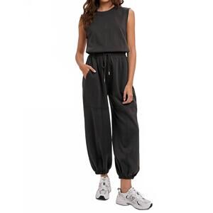 NEW BLUIVY drawstring waist jumpsuit in ash